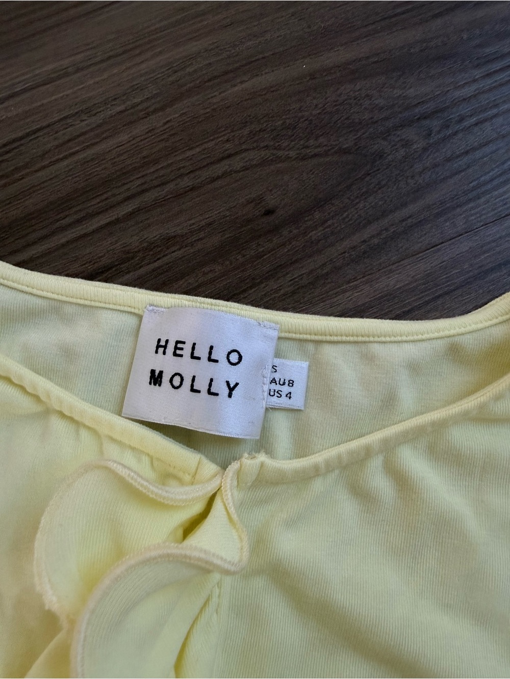 Hello Molly Butter Yellow Ruffle Two-Piece Set - Picture 3 of 4